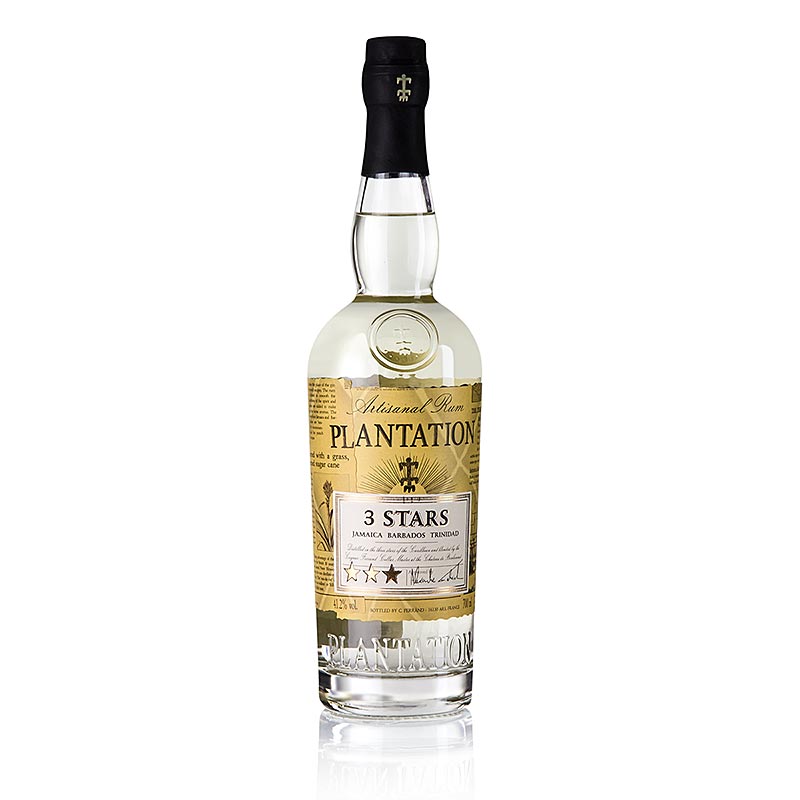Plantation Rum 3 Stars, valkoinen, 41,2 % tilavuus. - 700 ml - Pullo