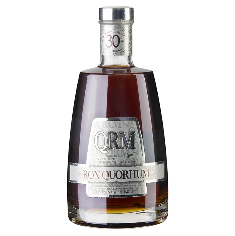 Quorhum Rum, 30 vuotta, Dominikaaninen tasavalta, 40 % tilavuudesta. - 700 ml - Pullo