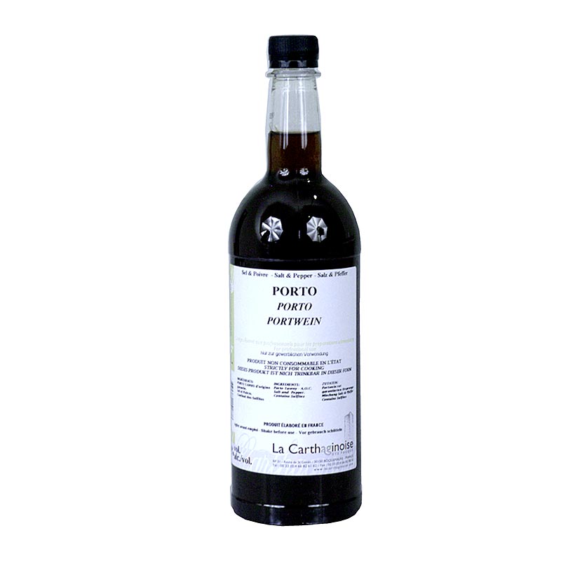 Portviini - modifioitu suolapippurilla, 20 tilavuusprosenttia, La Carthaginoise - 1 litra - PE pullo