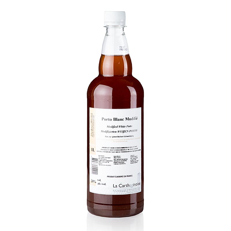 Portvin hvit - modifisert med salt pepper, 20% vol., La Carthaginoise - 1 liter - PE flaske