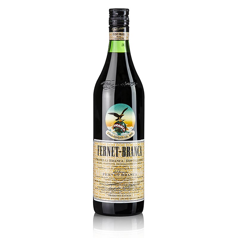 Fernet Branca, katkerat, Italia, 39 tilavuusprosenttia. - 1 litra - Pullo