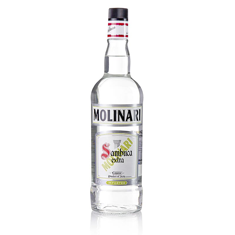 Sambuca Molinari, minuman keras adas manis, Italia, 40% vol. - 1 liter - Botol