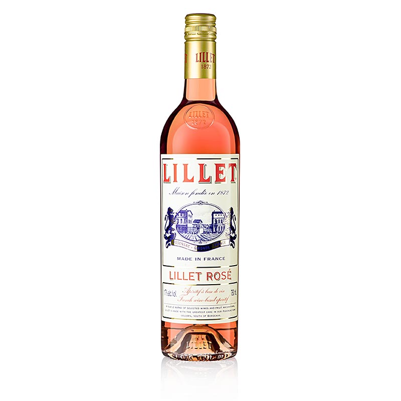 Lillet Rose, minuman beralkohol wain, 17% vol. - 750ml - Botol