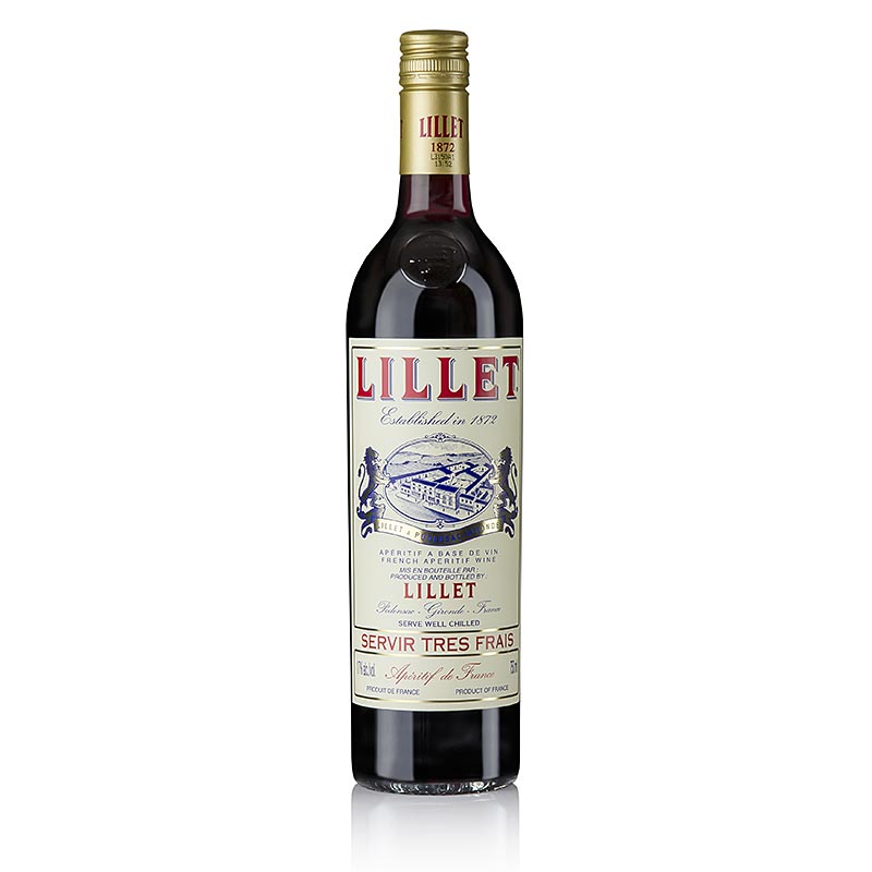 Lillet Rouge, viiniaperitiivi, 17 tilavuusprosenttia. - 750 ml - Pullo