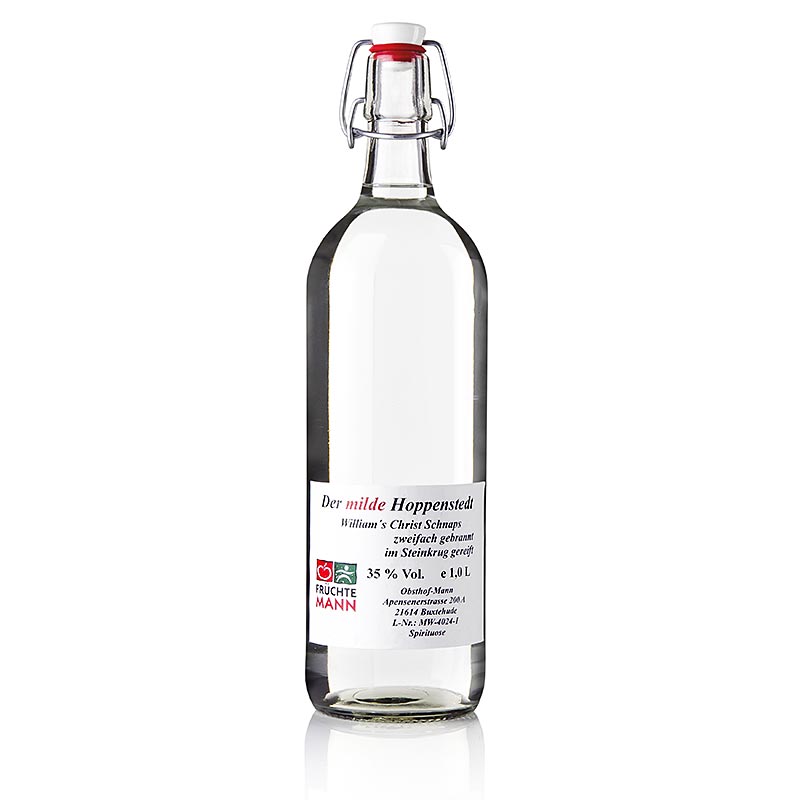El suave brandy de pera Hoppenstedt, Williams, 35% vol. - 1 litro - Botella