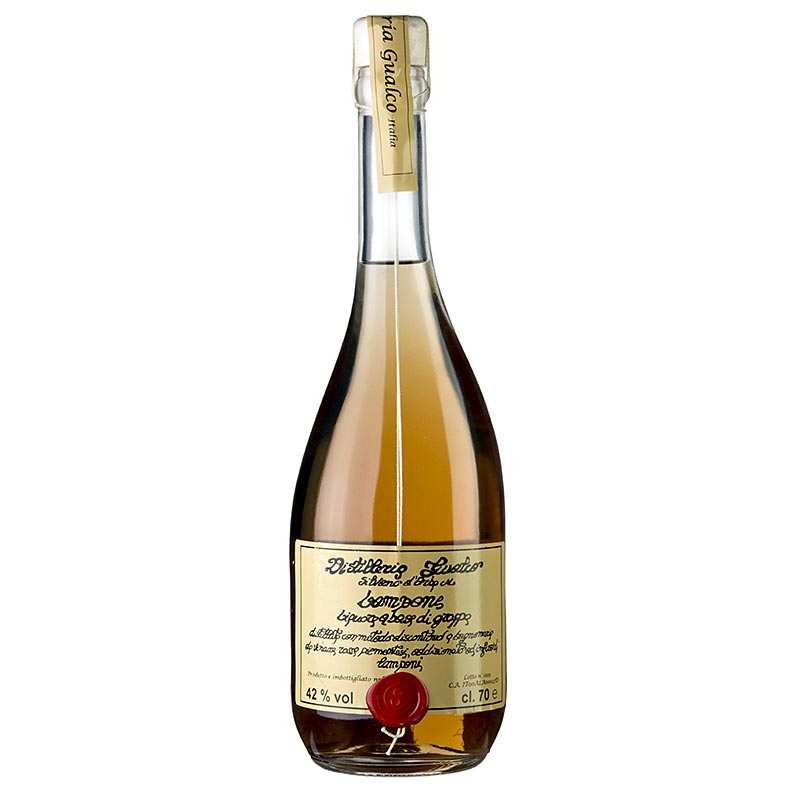 Grappa Lampone, com framboesa, 42% vol., Susanna di Gualco - 700ml - Garrafa