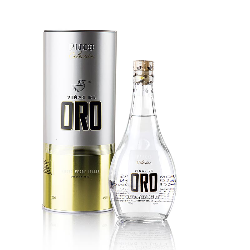 Pisco Mosto Verde Italia, rypalebrandy, 40 tilavuusprosenttia, Peru - 500 ml - Pullo