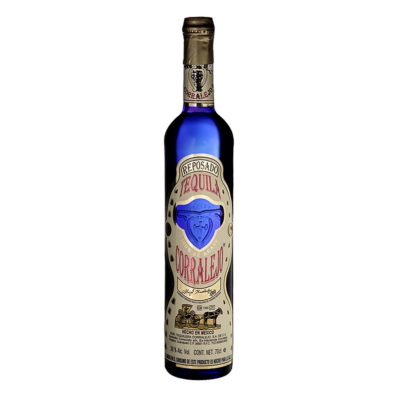 Corralejo Reposado Tequila, halmfarget, 6 maneders eikefat, 38% vol. - 700 ml - Flaske