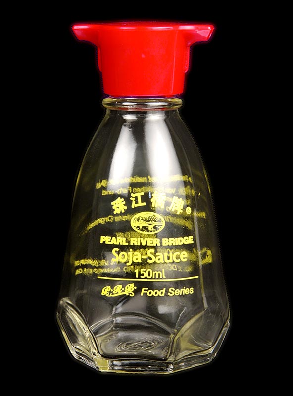 Soja-Saucen-Flasche, ungefüllt, Glasflasche Pearl River Bridge, 150ml - 1 St - Lose Soja-Saucen-Flasche, ungefüllt, Glasflasche Pearl River Bridge, 150ml - 1 St - Lose