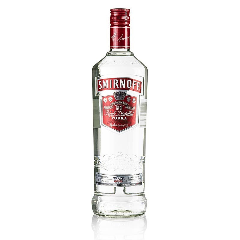 Vodka Smirnoff Etiqueta Roja, 37,5% vol. - 1 litro - Botella