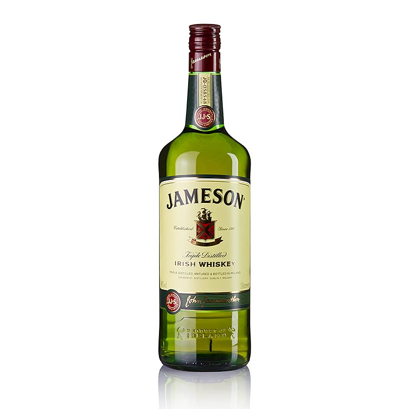 Sekoitettu viski Jameson, 40 tilavuusprosenttia, Irlanti - 1 litra - Pullo