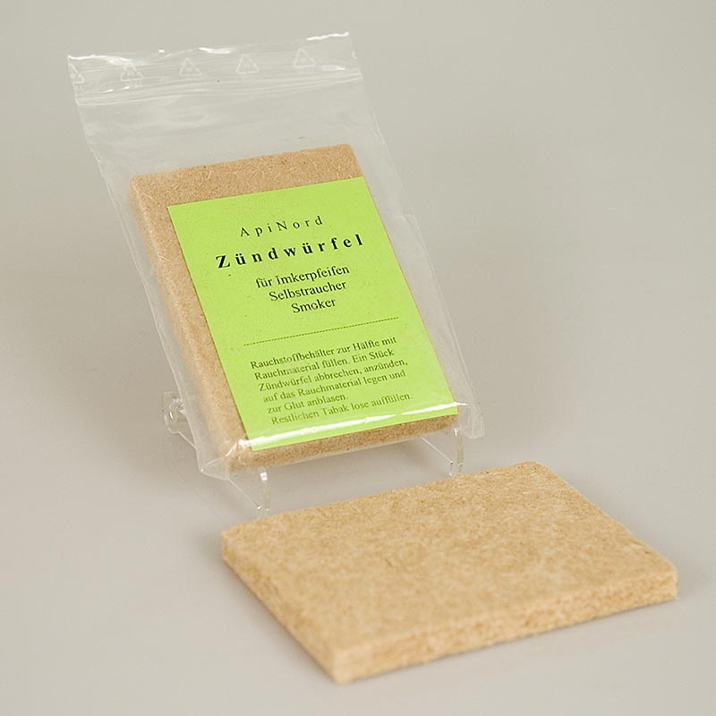Imker Pfeifen-Anzünder, ApiNord Zündwürfel/- Platten - 2 St - Lose Imker Pfeifen-Anzünder, ApiNord Zündwürfel/- Platten - 2 St - Lose