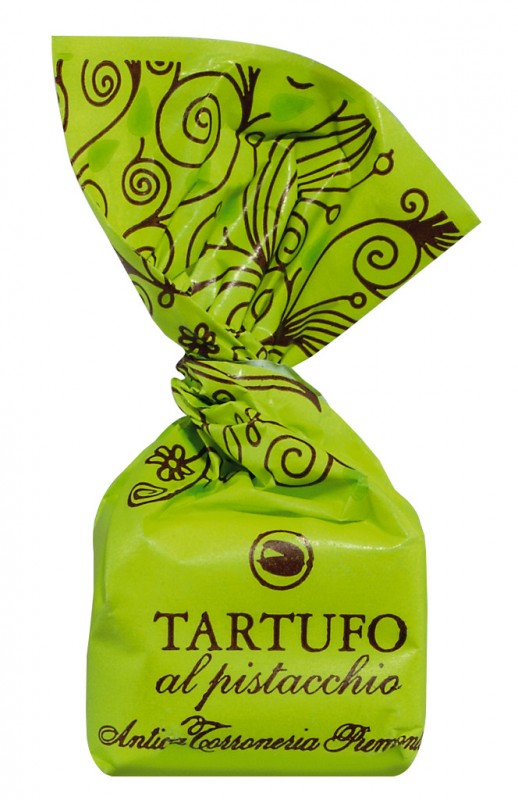 Tartufi dolci al pistacchio, ATP sfusi, trufas de chocolate com pistache, solto, Antica Torroneria Piemontese - 1.000g - Bolsa