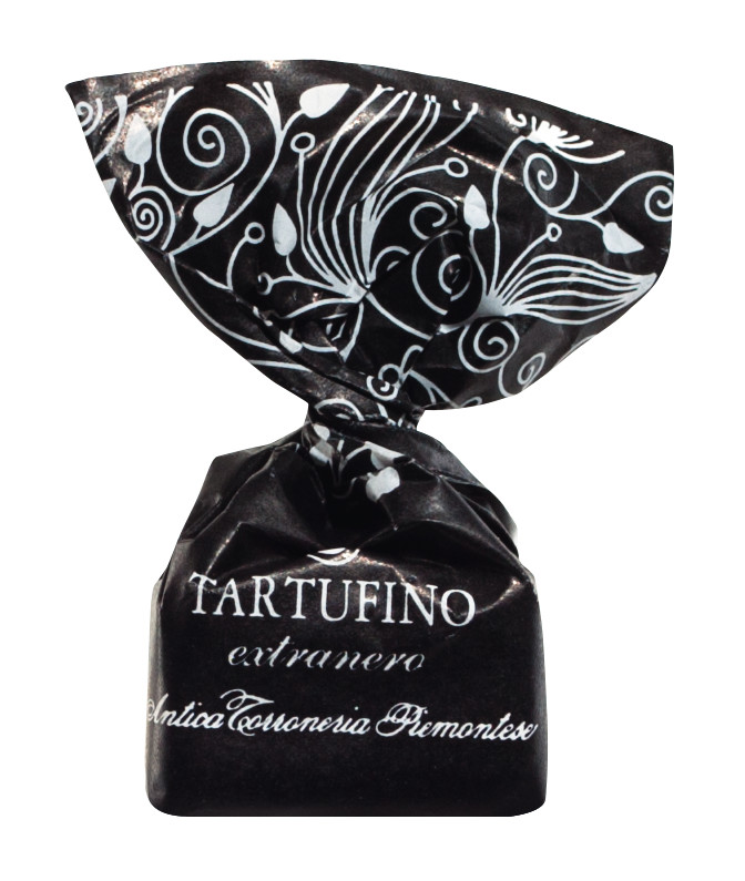 Tartufini dolci extraneri, ATP sfusi, trufa extra de chocolate preto solta, Antica Torroneria Piemontese - 1.000g - Bolsa