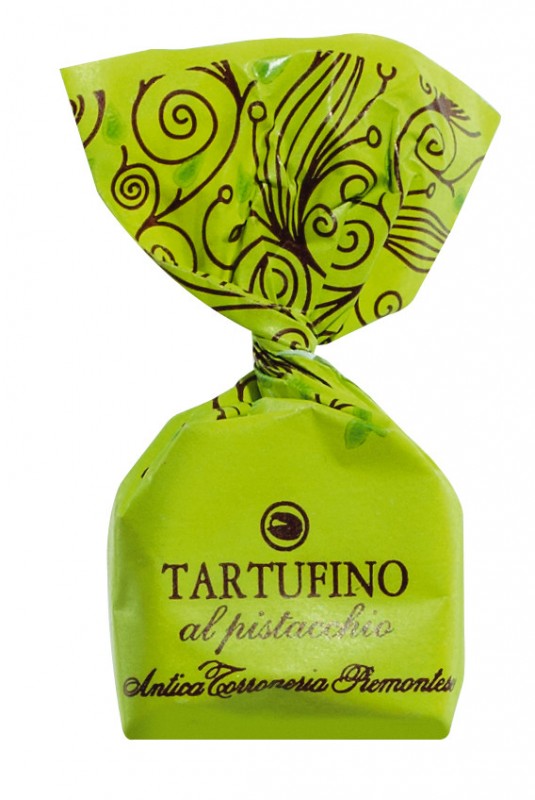 Tartufini dolci al pistacchio, ATP sfusi, mini chokladtryffel med pistagenotter 7 gr, los, Antica Torroneria Piemontese - 1 000 g - Vaska