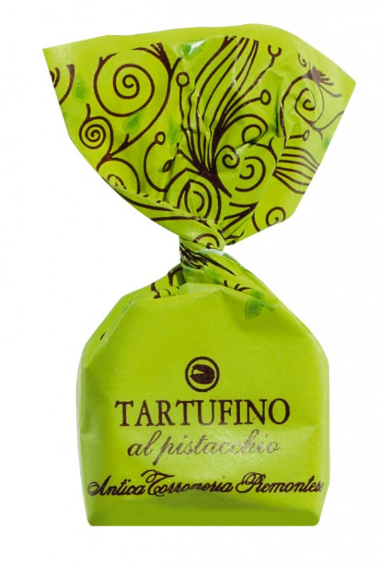 Tartufini dolci al pistacchio, ATP sfusi, truffle coklat mini dengan pistachio 7 gr, longgar, Antica Torroneria Piemontese - 1,000g - Beg Tartufini dolci al pistacchio, ATP sfusi, truffle coklat mini dengan pistachio 7 gr, longgar, Antica Torroneria Piemontese - 1,000g - Beg