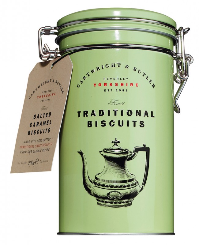 Salted Caramel Biscuits, Tenn, Salted Caramel Biscuits, Tenn, Cartwright and Butler - 200 g - burk