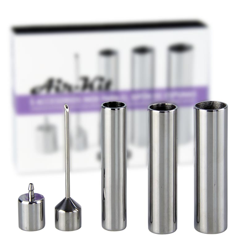 Air Kit Set - 5 Edelstahl-Aufsätze für alle gängigen Sahnesiphons, 100% Chef - 1 St - Karton Air Kit Set - 5 Edelstahl-Aufsätze für alle gängigen Sahnesiphons, 100% Chef - 1 St - Karton