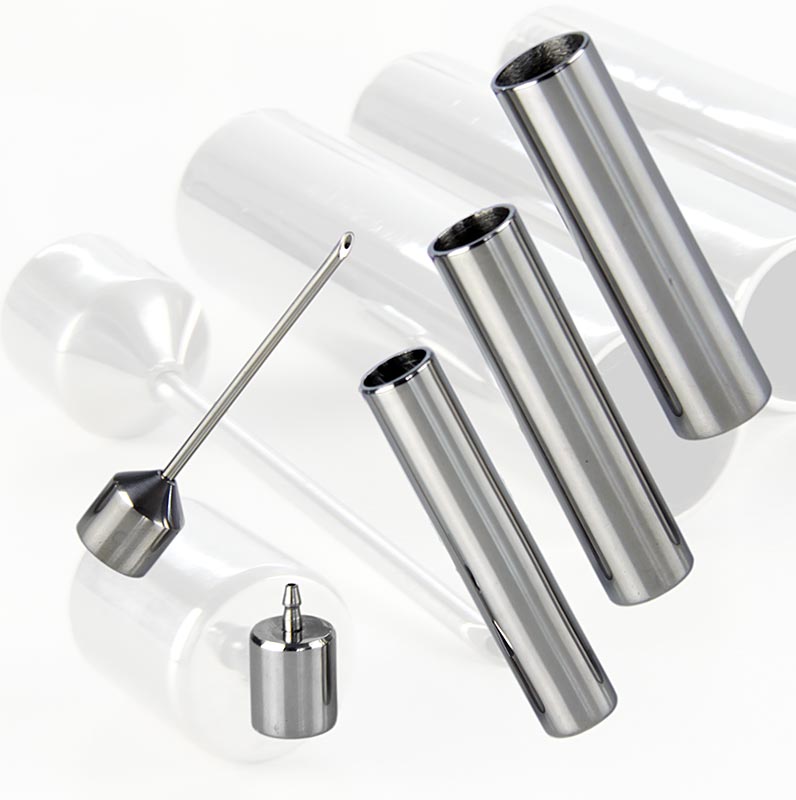 Air Kit Set - 5 Edelstahl-Aufsätze für alle gängigen Sahnesiphons, 100% Chef - 1 St - Karton Air Kit Set - 5 Edelstahl-Aufsätze für alle gängigen Sahnesiphons, 100% Chef - 1 St - Karton