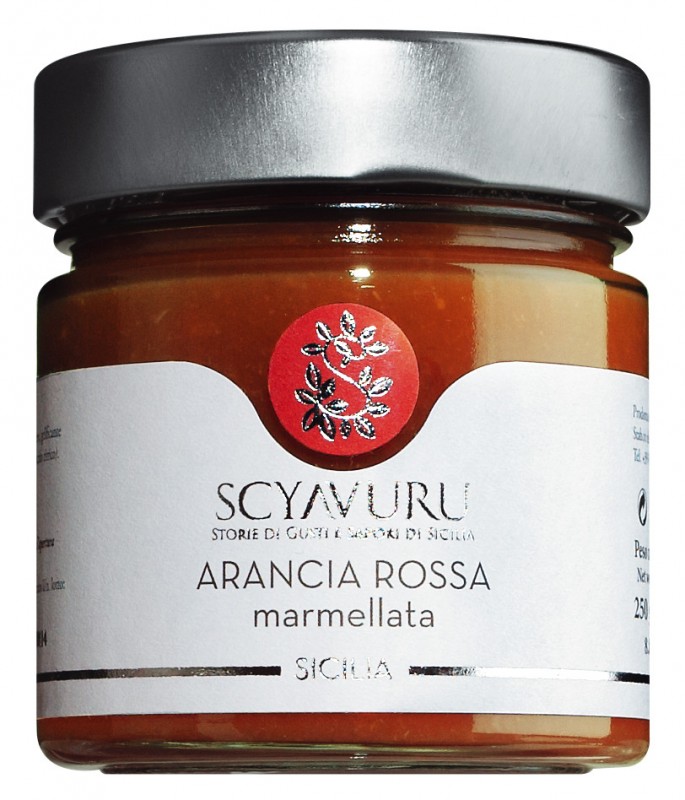 Marmellata di Arance Rosse, selai jeruk merah, Scyavuru - 250 gram - Kaca