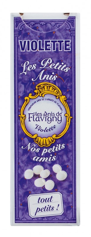 Les petits anis Violette, drageias violetas, display, Les Anis de Flavigny - 10x18g - mostrar