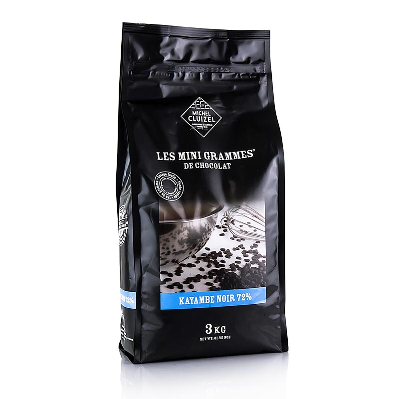 Kayambe 72% Bitter Couverture, Grandes Teneurs, Callets, Michel Cluizel - 3 kg - taska Kayambe 72% Bitter Couverture, Grandes Teneurs, Callets, Michel Cluizel - 3 kg - taska