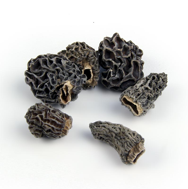 Spitzmorchel-Köpfe, Tinies, ab ø 2cm - 1 kg - Beutel Spitzmorchel-Köpfe, Tinies, ab ø 2cm - 1 kg - Beutel