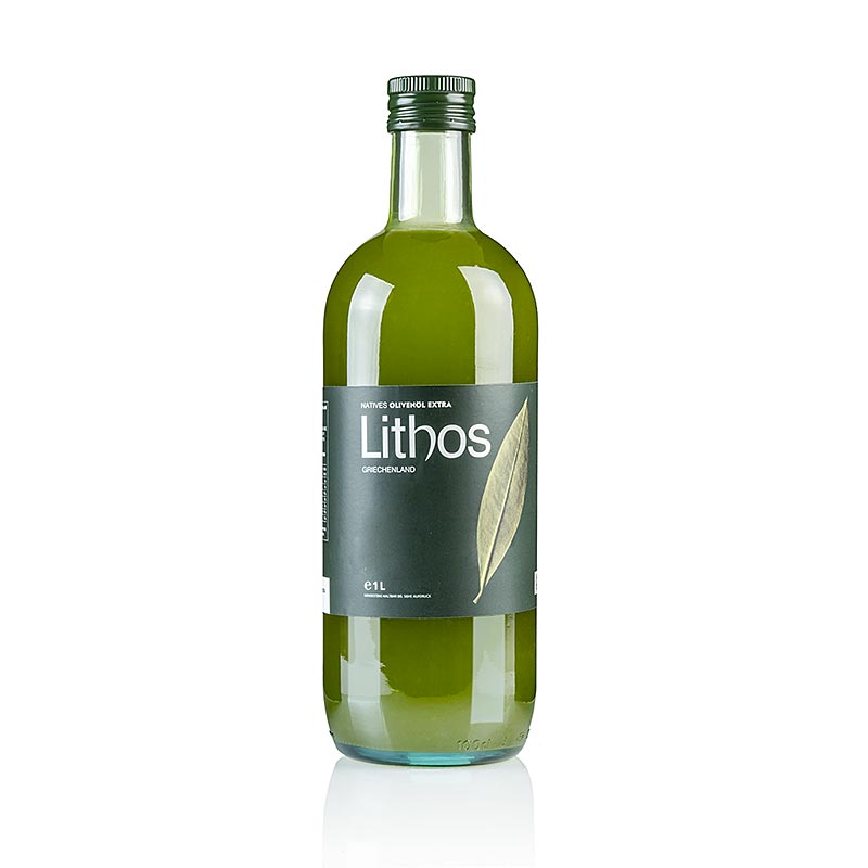 Olio extra vergine di oliva, Lithos, raccolta anticipata, naturalmente torbido, Peloponneso - 1 litro - Bottiglia
