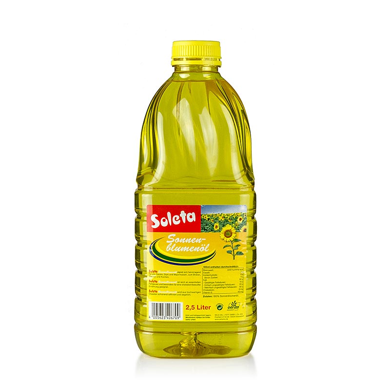 olio di semi di girasole - 2,5 litri - Bottiglia in polietilene