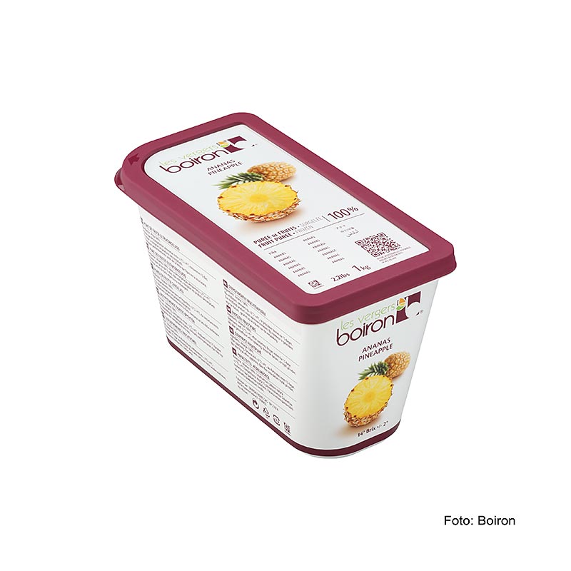 Purea di ananas Boiron, non zuccherata - 1 kg - Guscio in PE Purea di ananas Boiron, non zuccherata - 1 kg - Guscio in PE