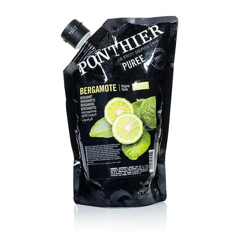 Pure de bergamota, sem acucar, 100% fruta, Ponthier - 1 kg - bolsa