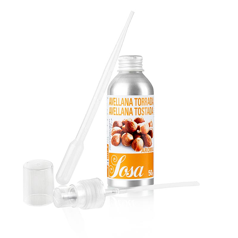 Aroma Hazelnut panggang asli, Sosa cair - 50g - botol aluminium