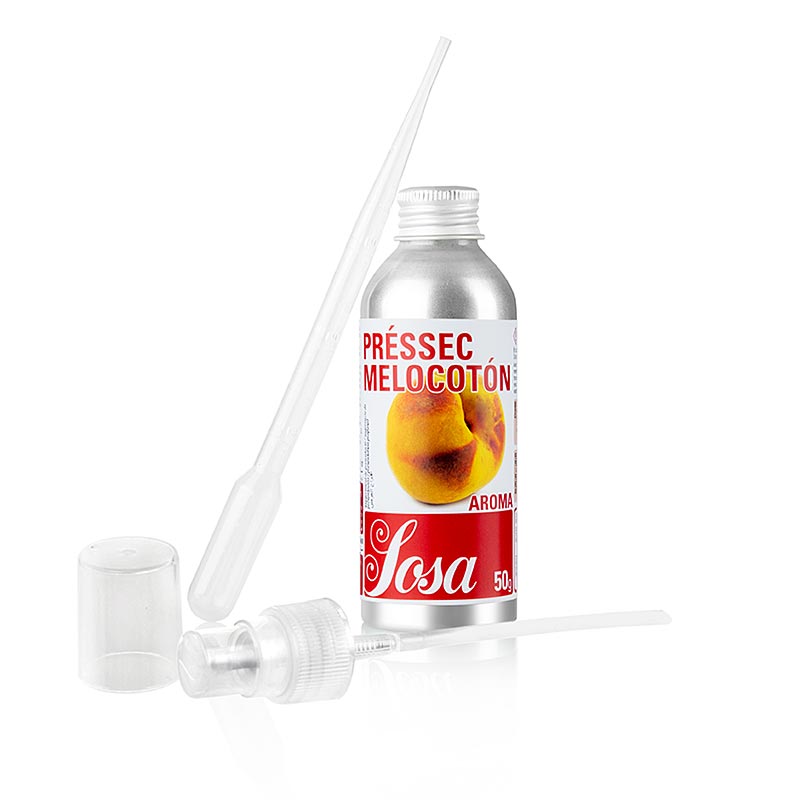 Aroma melocoton, liquido Sosa - 50 gramos - botella de aluminio