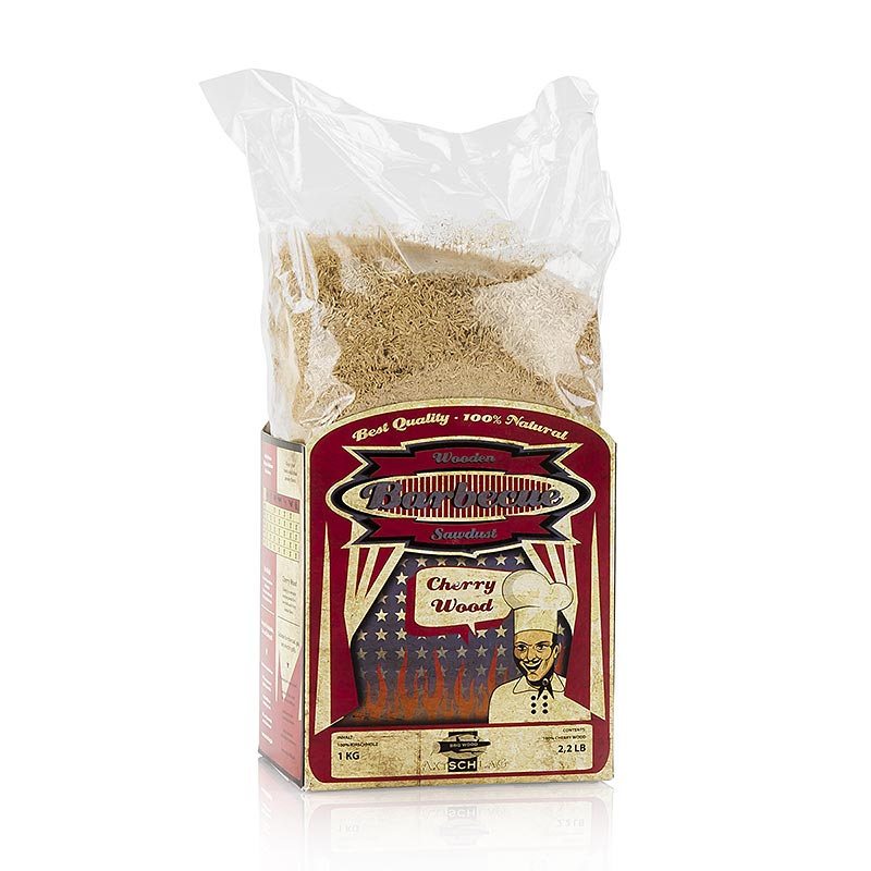 Grill BBQ: harina para ahumar hecha de madera de cerezo (cereza) - 1 kg - bolsa