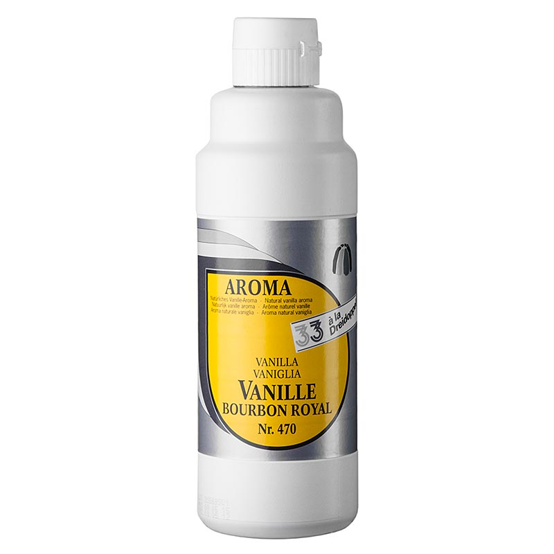 Aroma vanila, Bourbon Royal, cecair, dengan bintik-bintik, tiga-ganda, No.470 - 1 liter - Botol PE