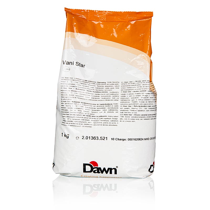 Vani - Estrella con motas, sabor vainilla natural en polvo, Sucrea - 1 kg - bolsa