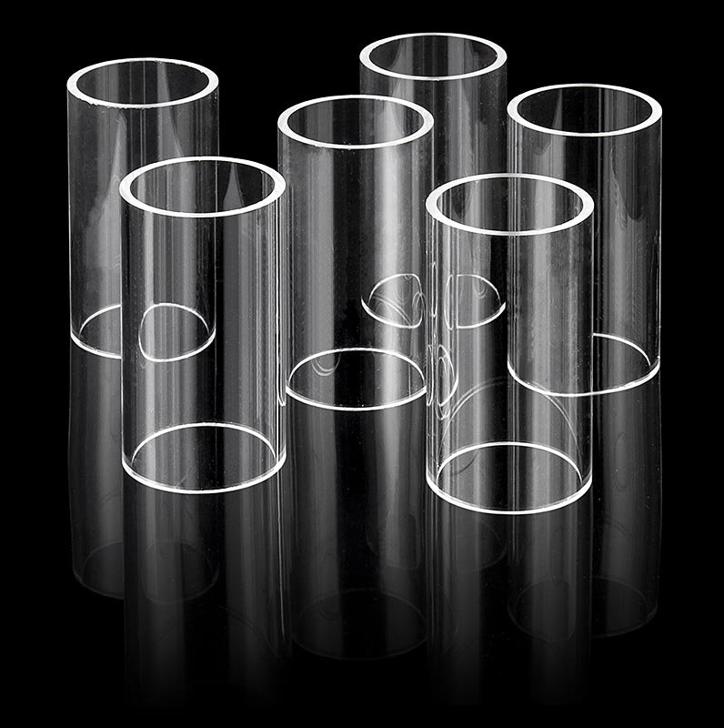 Fillini Maker Acrylglas-Rohre, ø 50mm, 90mm hoch - 6 St - Beutel Fillini Maker Acrylglas-Rohre, ø 50mm, 90mm hoch - 6 St - Beutel