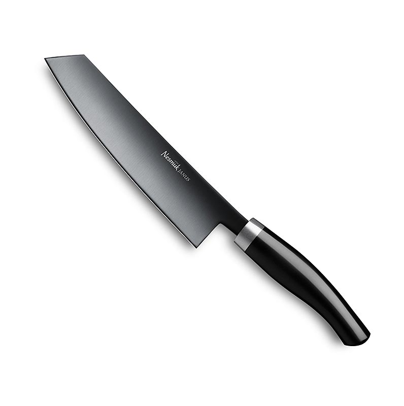 Coltello da chef Nesmuk Janus 5.0, 180mm, ghiera in acciaio inox, manico Juma Black - 1 pezzo - scatola