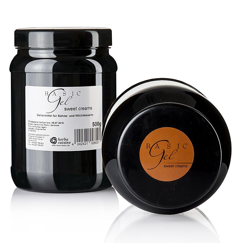 Gel basic - per a cremes dolces, marro, vega, herbacuina - 500 g - Pe pot