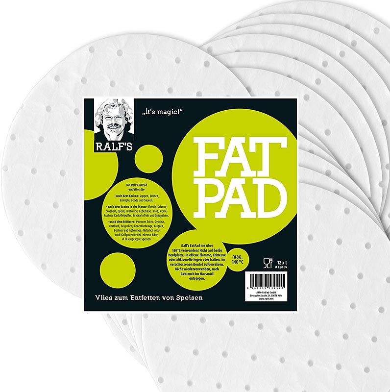 Ralf`s FatPad L, Ø 23cm - 12 piezas - bolsa