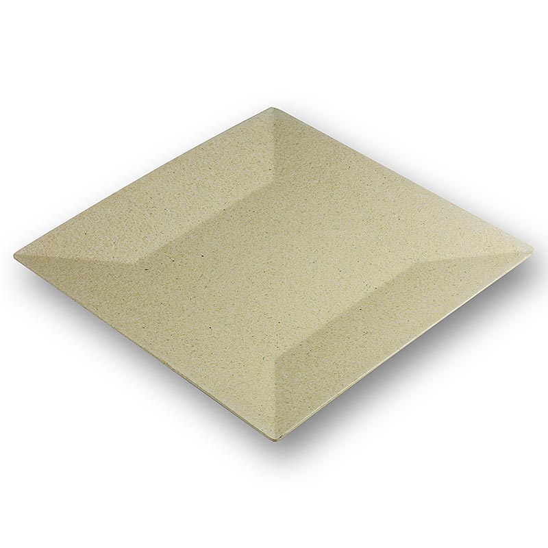 Piatto riutilizzabile in legno di bambu, crema, lavabile in lavastoviglie, 28 x 28 cm - 1 pezzo - Sciolto