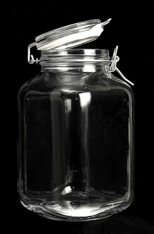 Wire swing glass - Bocal 3 liter, 3200 ml, firkantet - 1 stk - Loes