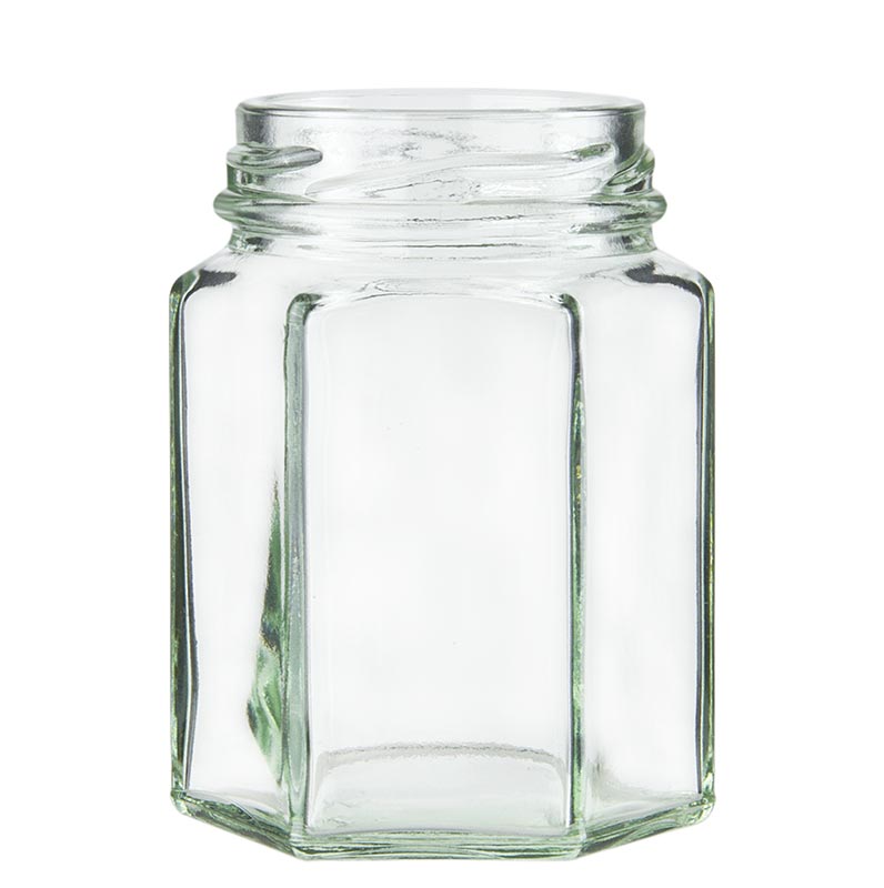 Glass, sekskantet, 107 ml, 48 mm munning, uten lokk - 1 stk - Loes