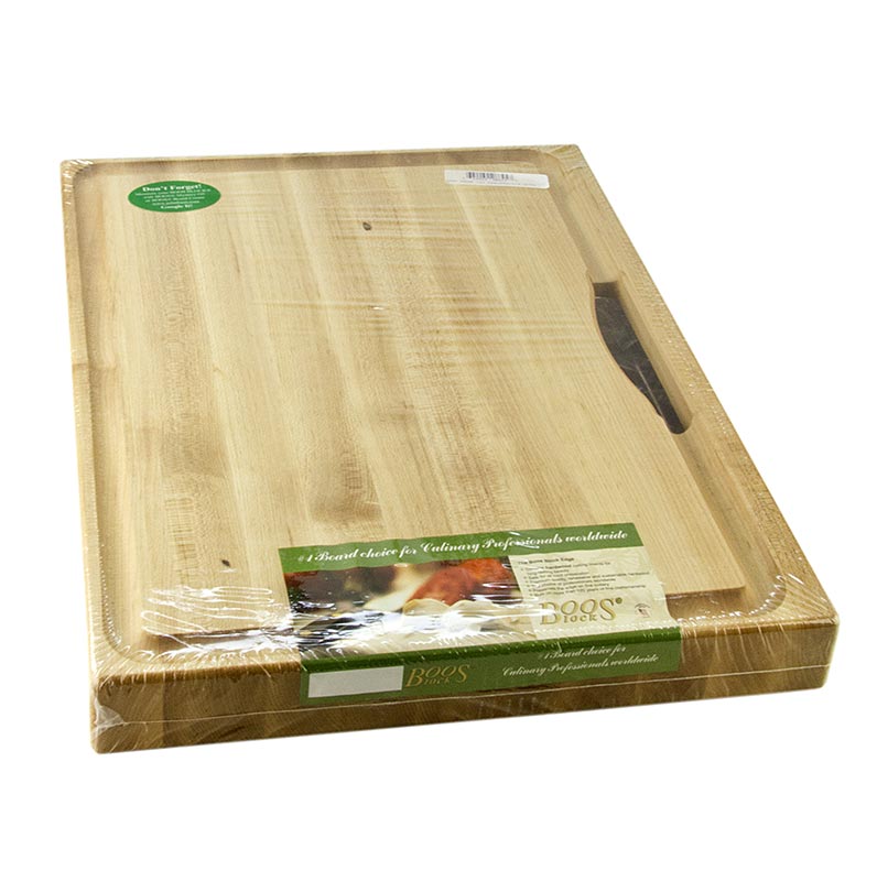 Boos Blok papan pemotong Prep Master diperbuat daripada maple, 61x46x3sm, dengan dulang titisan - 1 keping - kerajang