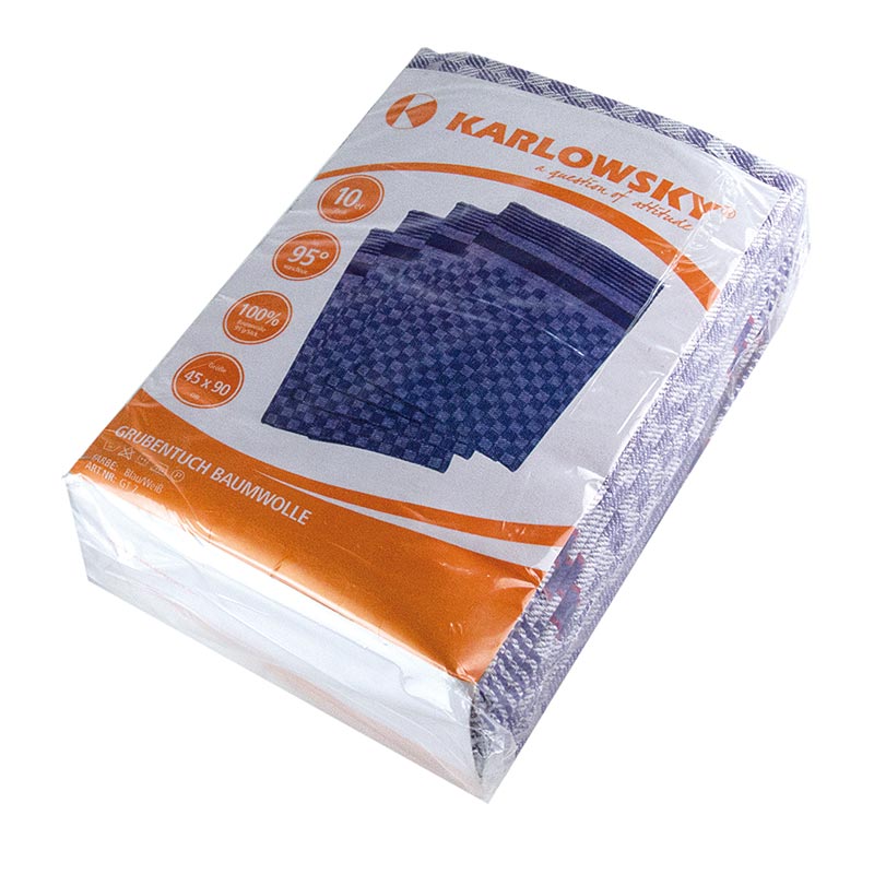 Drap blau per a fosses, 45x90cm, coto gruixut, paquet de 10, Karlowsky - 1 peca - Solta