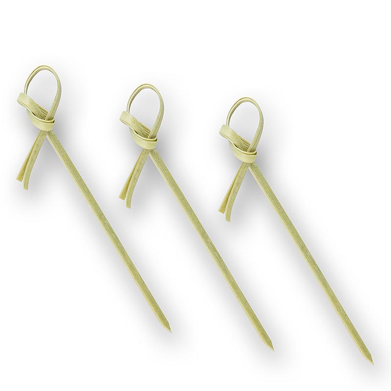 Brochetas de bambu, con extremos anudados, 8 - 10 cm - 200 piezas - bolsa