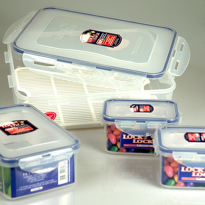 Frischebox Lock & Lock, 4er Set, rechteckig, 2x470ml, 1,0 l und 3,9 l - 4 tlg. - Lose Frischebox Lock & Lock, 4er Set, rechteckig, 2x470ml, 1,0 l und 3,9 l - 4 tlg. - Lose
