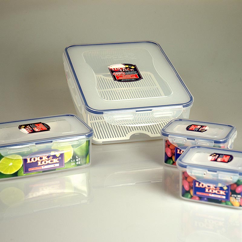 Frischebox Lock & Lock, 4er Set, rechteckig, 2x470ml, 1,0 l und 3,9 l - 4 tlg. - Lose Frischebox Lock & Lock, 4er Set, rechteckig, 2x470ml, 1,0 l und 3,9 l - 4 tlg. - Lose