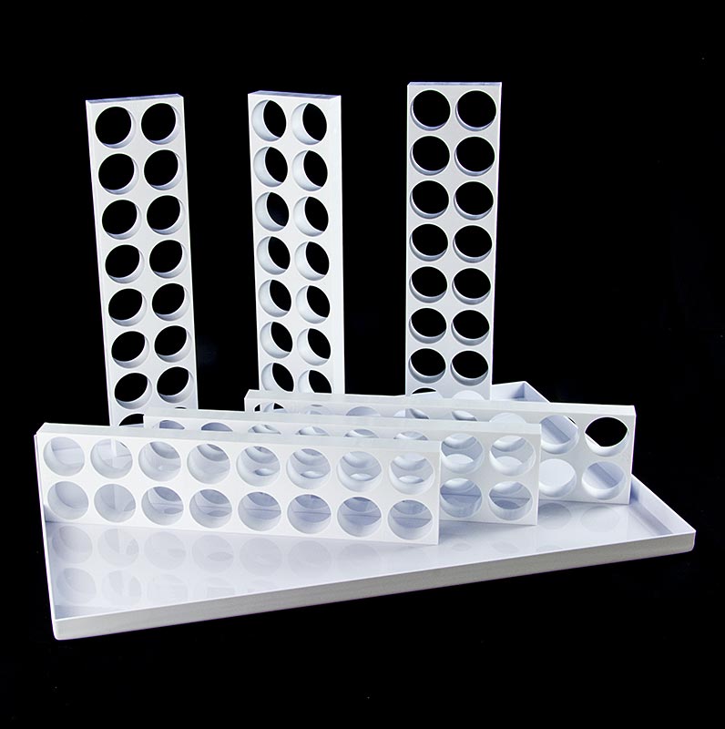 Petits Fours multiforme, de plastico, para 96 mini tartas Ø 40mm, 40x60cm - 1 pieza - Perder