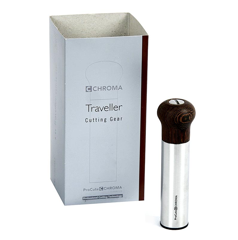 A-04 Chroma ProCuTe - TravellerTitanium Gewürzschneider,Edelstahl / Wenge,11,7cm - 1 St - Schachtel A-04 Chroma ProCuTe - TravellerTitanium Gewürzschneider,Edelstahl / Wenge,11,7cm - 1 St - Schachtel